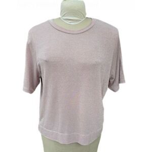 Momoni IORA T-Shirt Size M Oversized Pink w/Metallic Pink